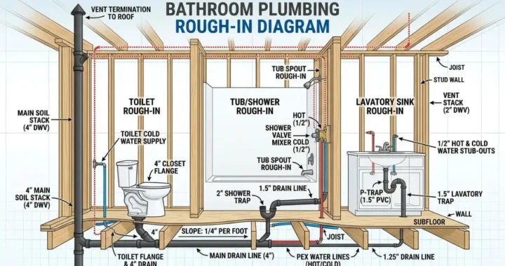 Bathroom Plumbing Rough In Diagram: Full Guide