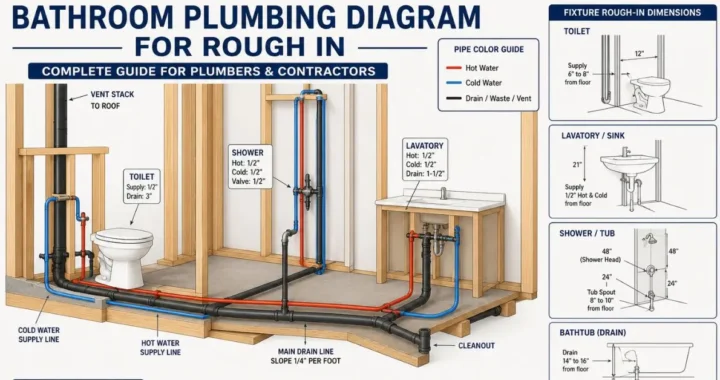 Bathroom Plumbing Diagram for Rough In: Full Guide